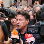 Former Premier Giuseppe Conte in Naples for the election campaign